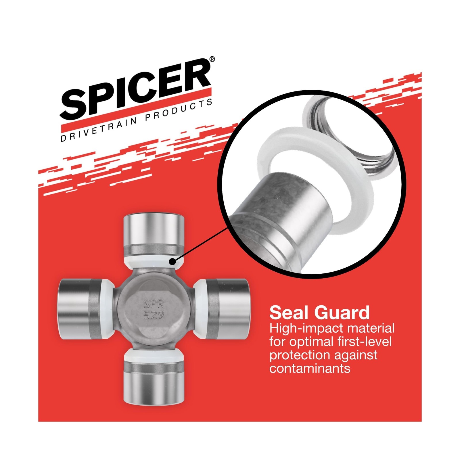 Spicer 5-1310-1X U-Joint Kit 1310/SPL22 Series (OSR) Greaseable Fast Ship
