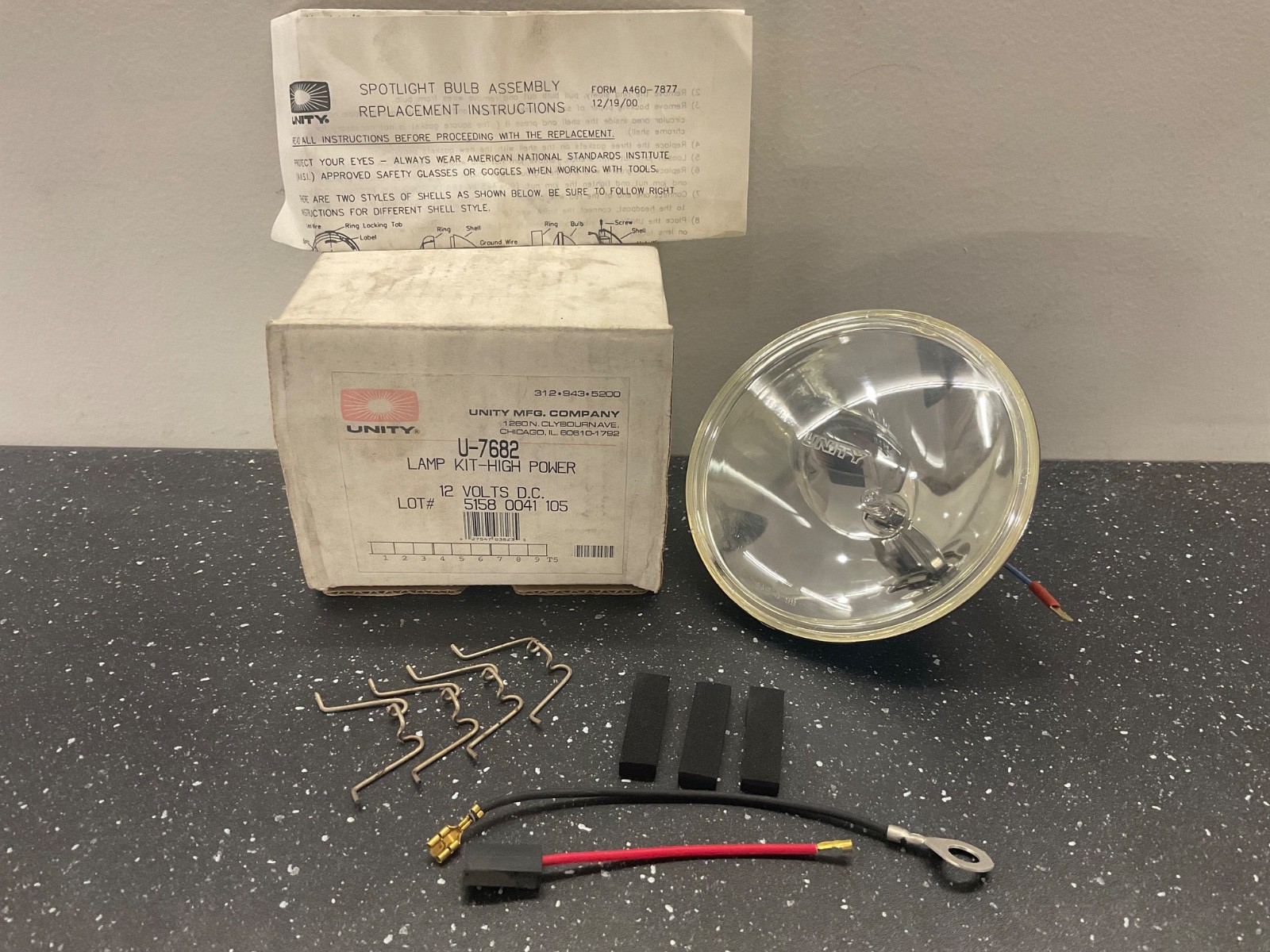 Unity U-7682 12V DC Spotlights/ replacement lamp