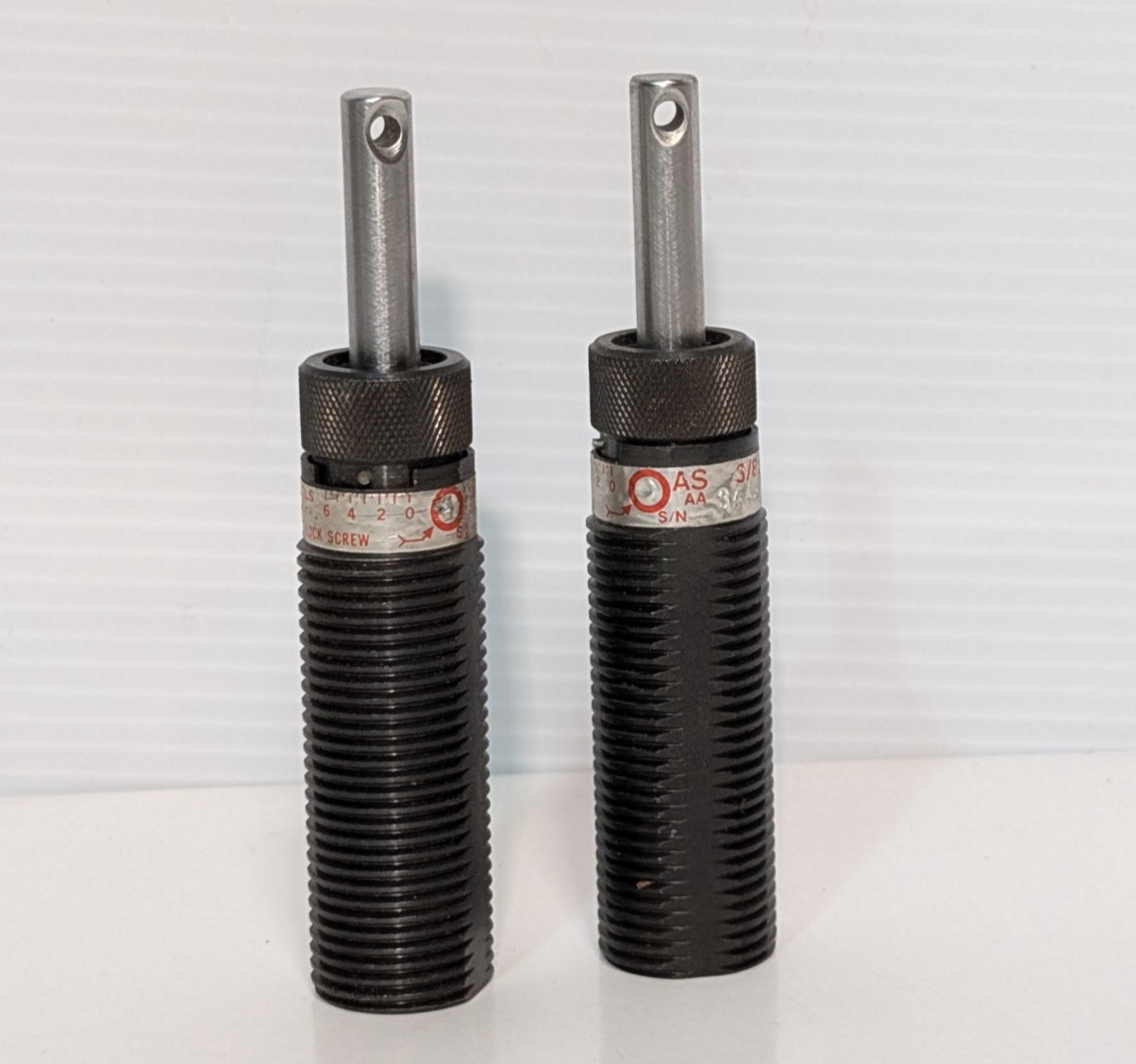 Lot of 2: ACE Controls AS-3/8×1 Miniature High-Energy Industrial Shock Absorbers