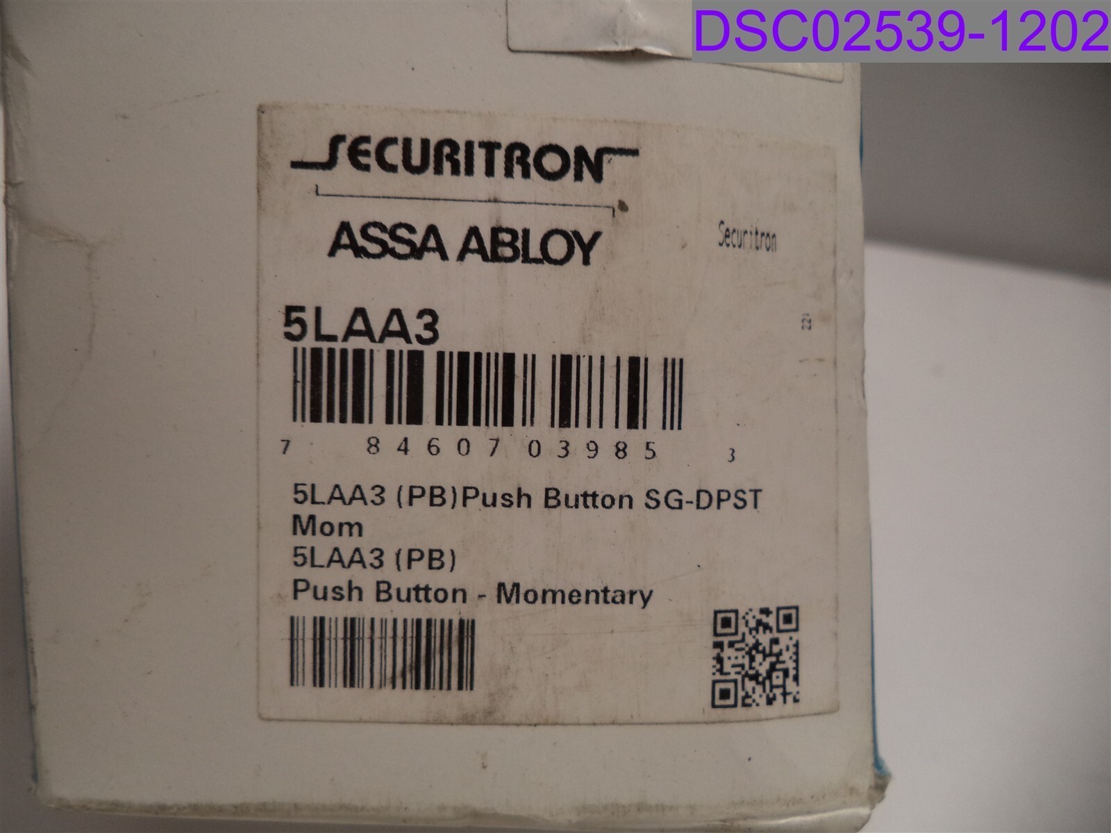 Securitron Push to Exit Button Wall Mounted SS 4-1/2″ H P/N 5LAA3