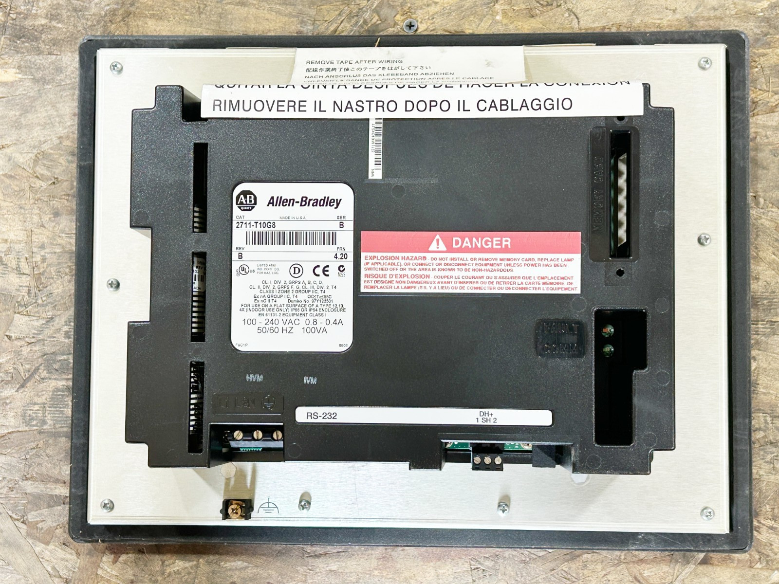 New Allen Bradley 2711-T10G8 Operator Interface 10″ Display 640X480 Pixels 240V