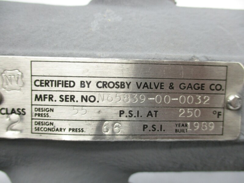 CROSBY VALVE & GAGE JMB-WRB 55PSI 3/4X1″ NSNP