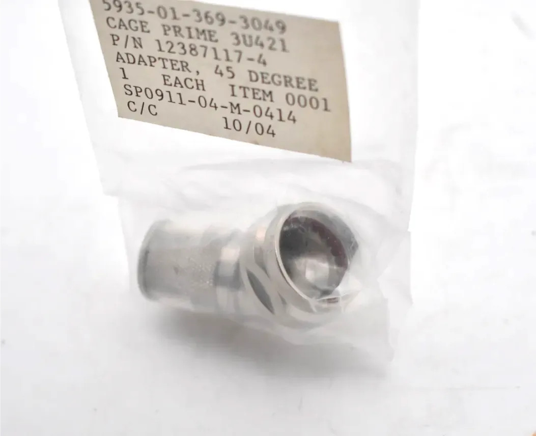 U S ARMY TANK AUTOMOTIVE COMMAND 12387117-4 45 DEGREE ANGLE ADAPTER