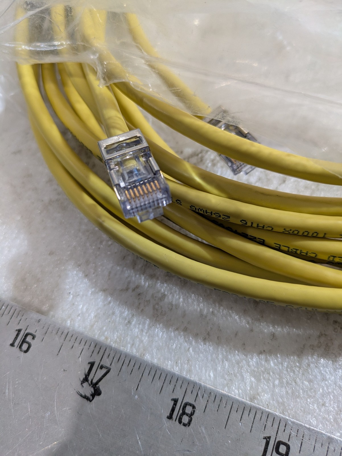 Cat5 Ethernet Cable 5ft Network Patch Cord Z35092960-YL-0005FT .. lot of 7