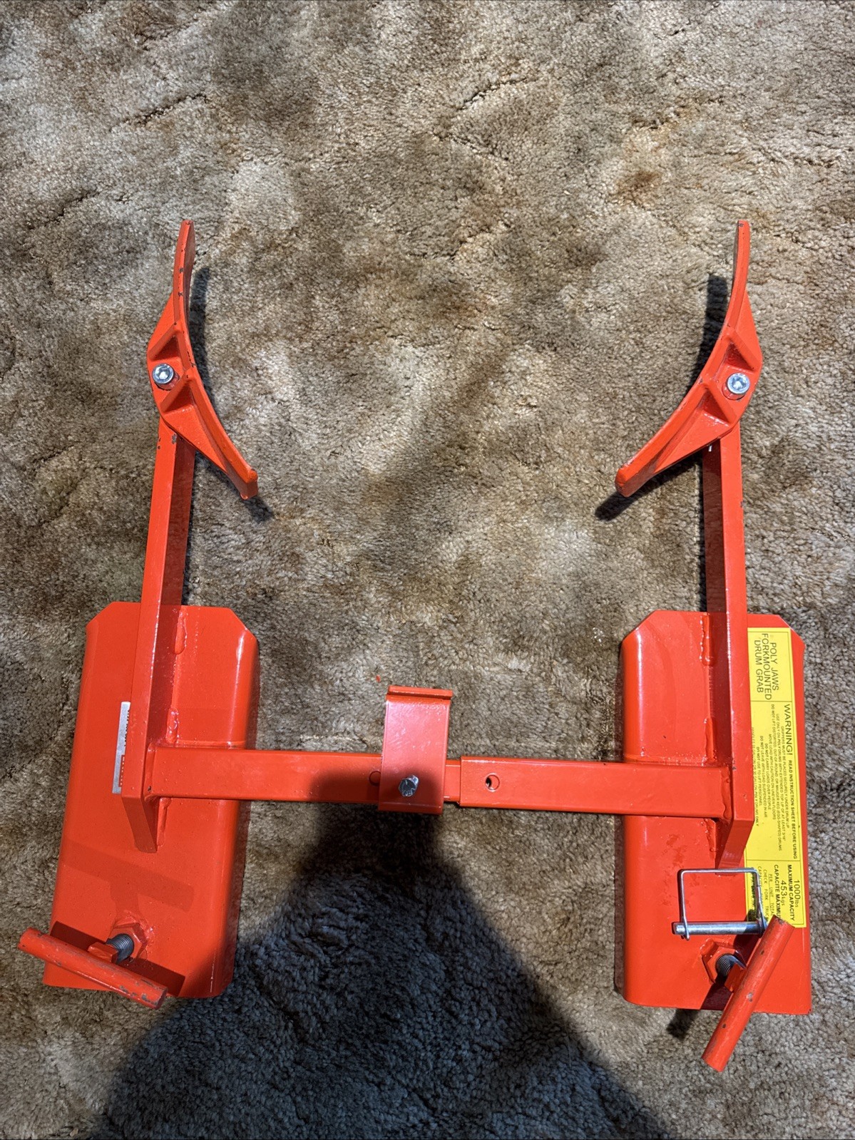 ULINE FORK LIFT TRUCK GRIP DRUM BARREL LIFTER TRANSPORTER Missing Clip