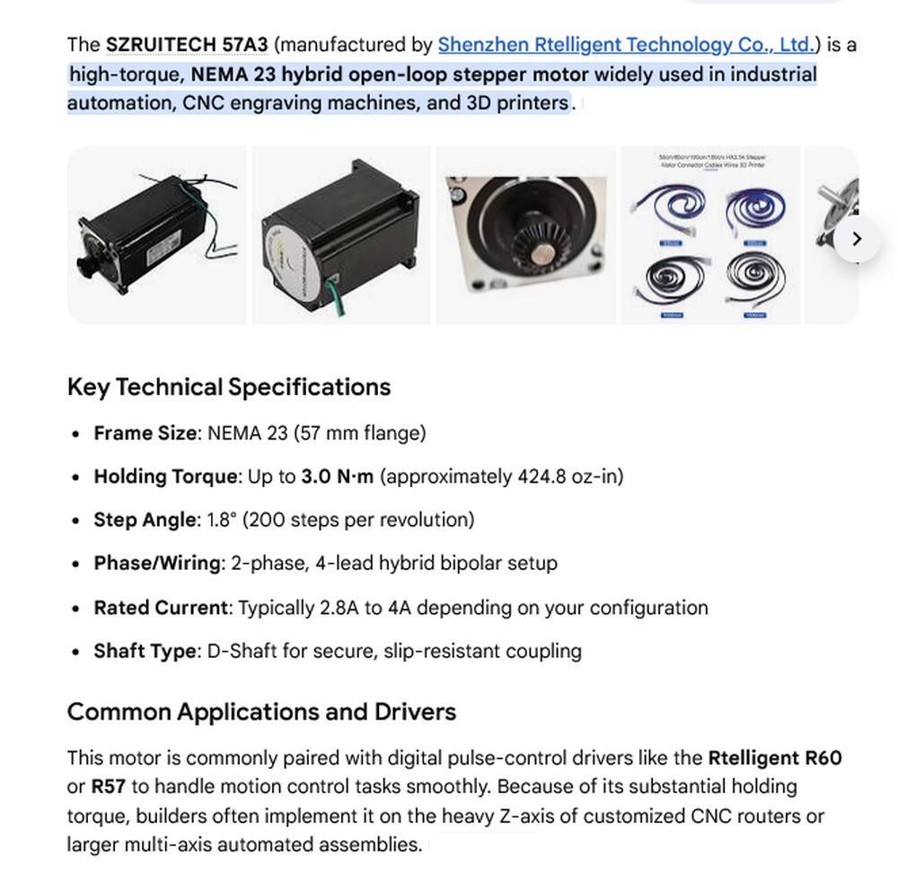 1 NEW SZRUITECH 57A3 HYBRID OPEN-LOOP STEPPER MOTOR NNB ***MAKE OFFER***