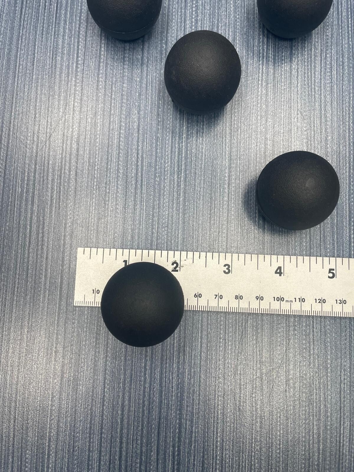 Lot of 5 x 1-3/8″ Soft Ball Knob 3/8-16 Steel Zinc Insert Soft Touch Handle