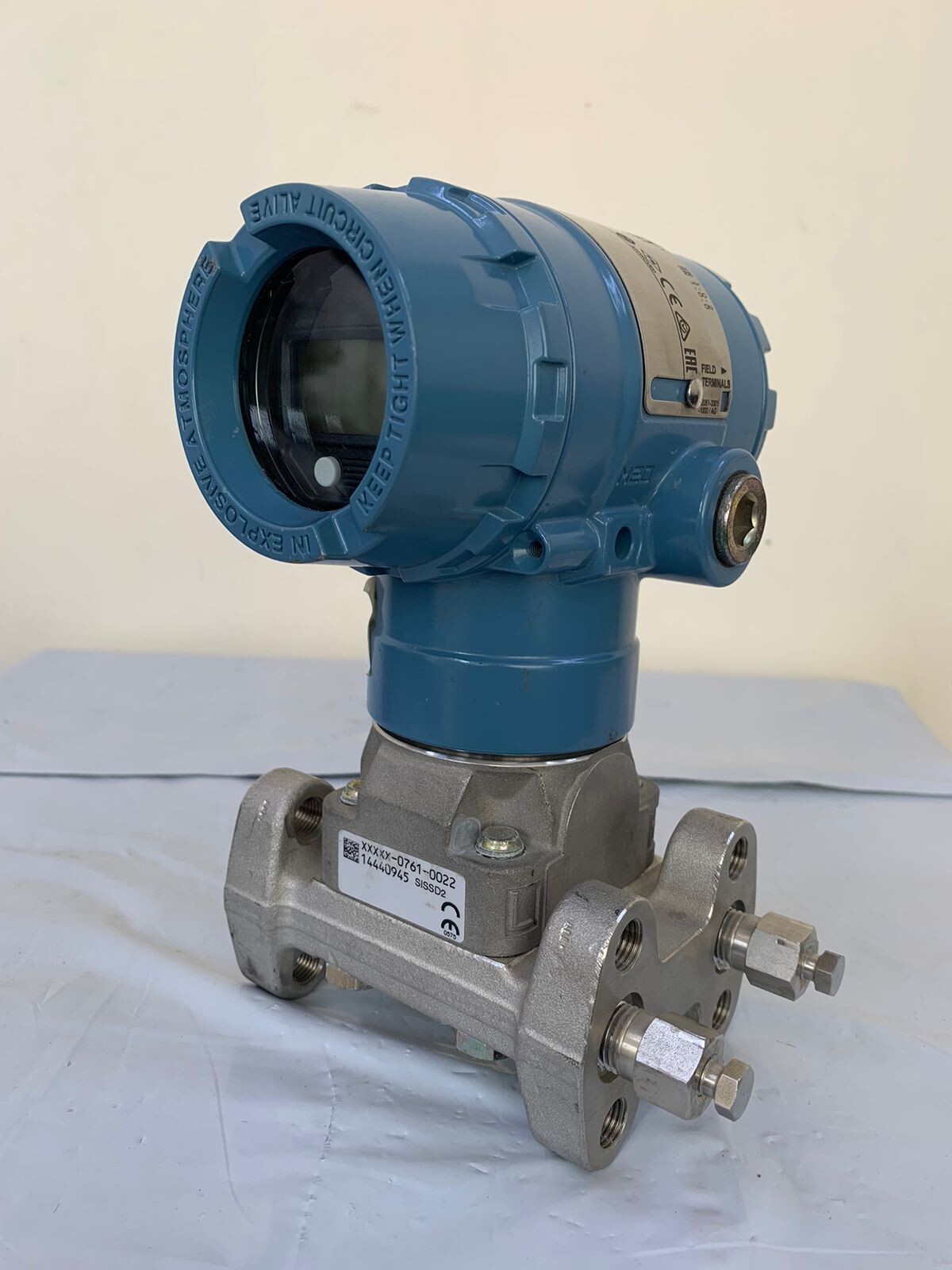 Rosemount / 2051 Pressure Transmitter / HART / WP 3626PSI-250BAR / Cal.0-200MBAR