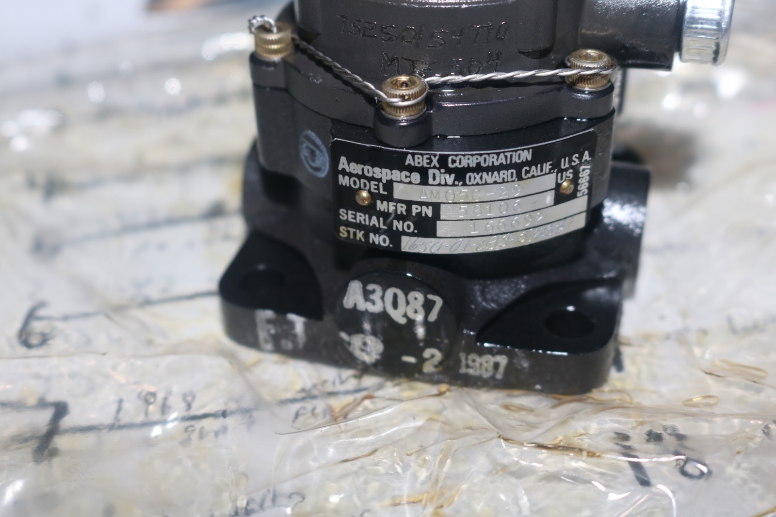 NOS ABEX Hydraulic motor pump AMO-5C-29A 3000 PSI Parker 58106 Aircraft