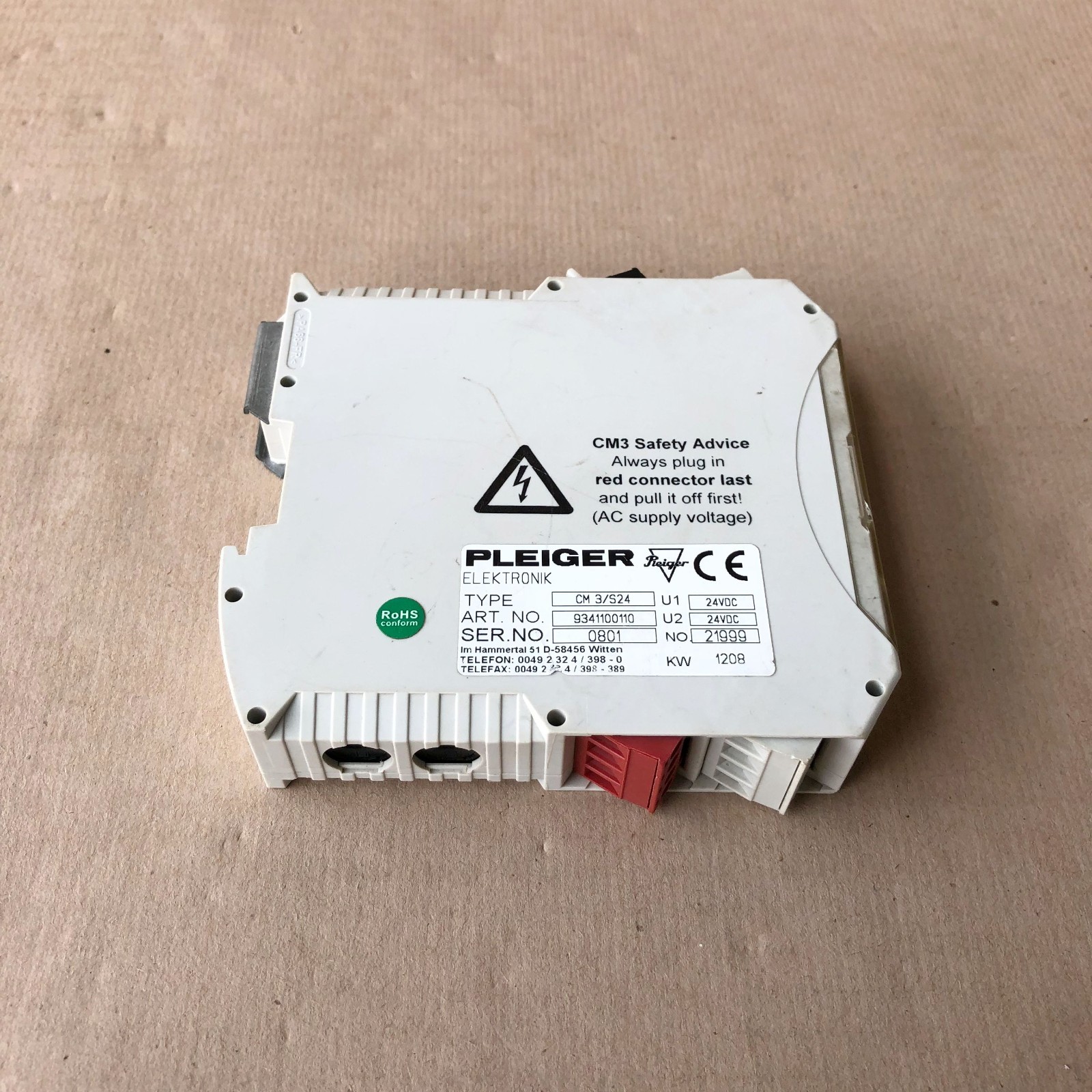 PLEIGER CM3/S24 CONTROL MODULE 9341100110