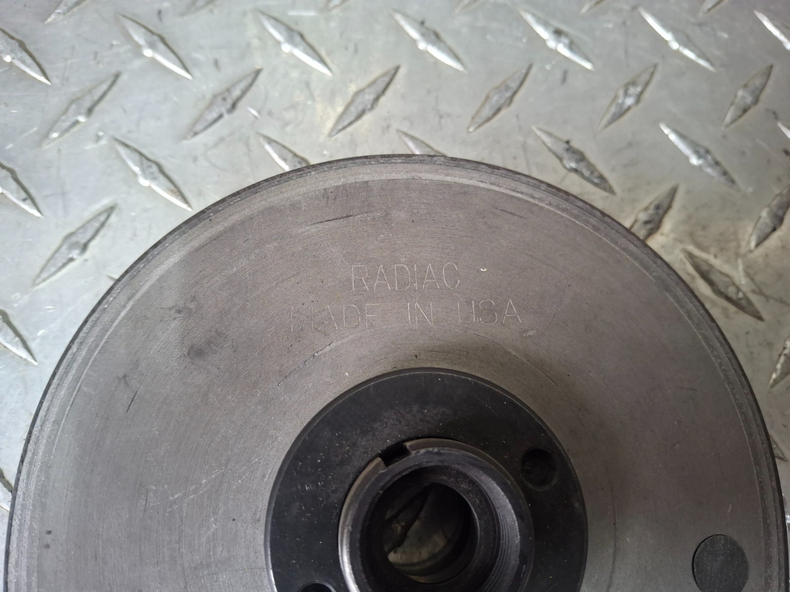 Diamond Radiac Aluminum Grinding Wheel D150 M100 BV 1/8 91874-3