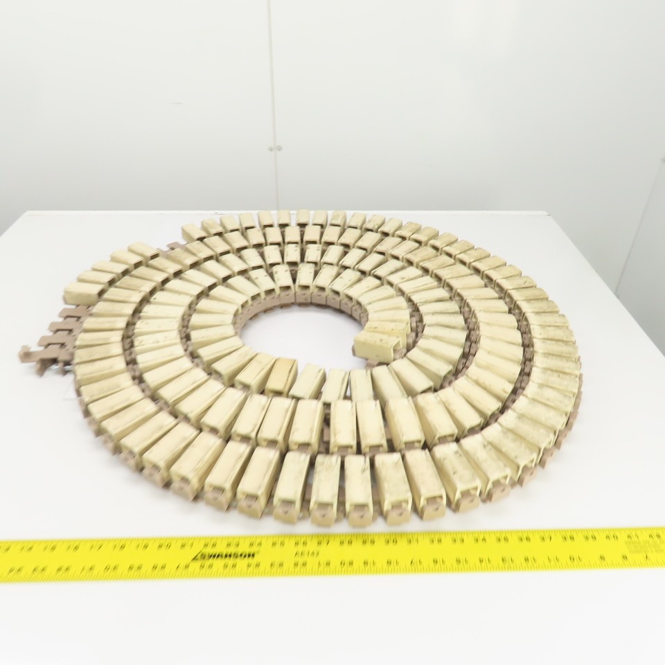 234″ L x 2-1/2″ W Side Flexing Table Top Conveyor Chain W/Soft Rubber Top