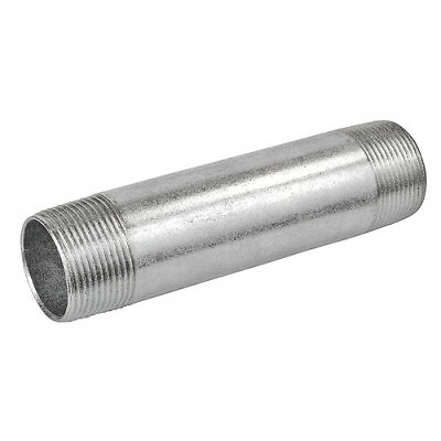 B&K 563-050 Pipe Nipple 1/2 In X 5 In L NPT Carbon Steel Galv SCH 40