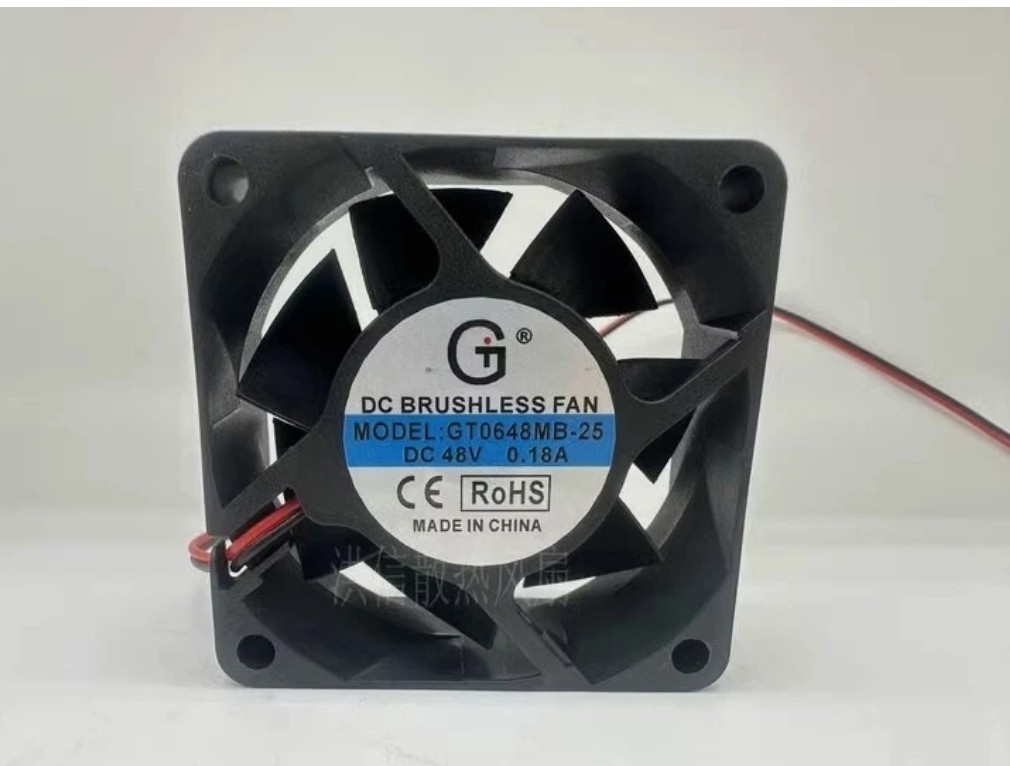 1 pcs GT0648MB-25 DC48V 0.18A 2-wire 60 * 25MM heat dissipation fan