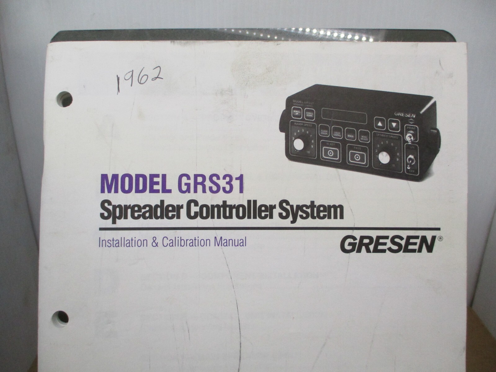 Gresen GRS31 Spreader Control SYSTEM INSTALLATION & Calibration Manual