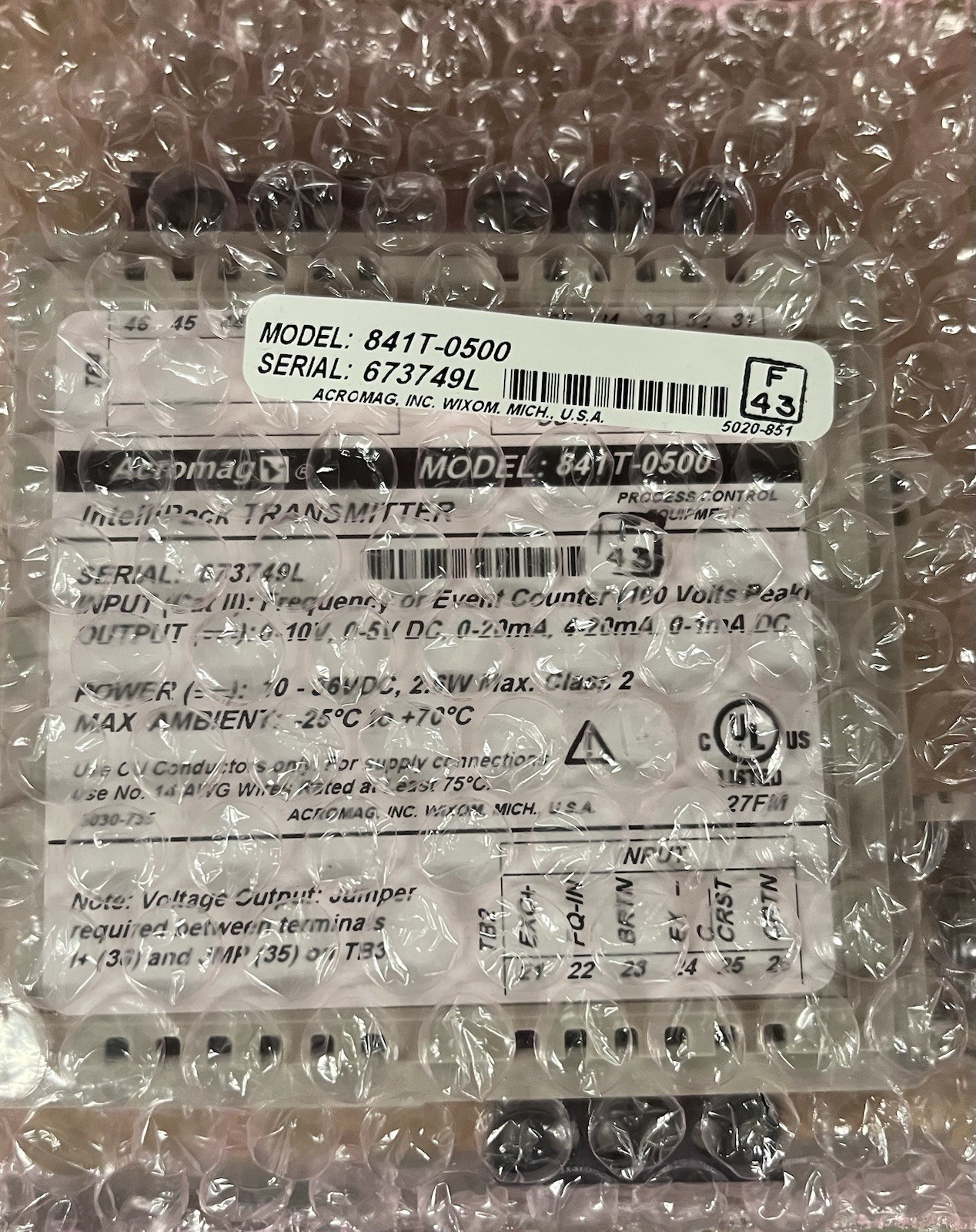 ACROMAG 841T-0500 100V NSNP