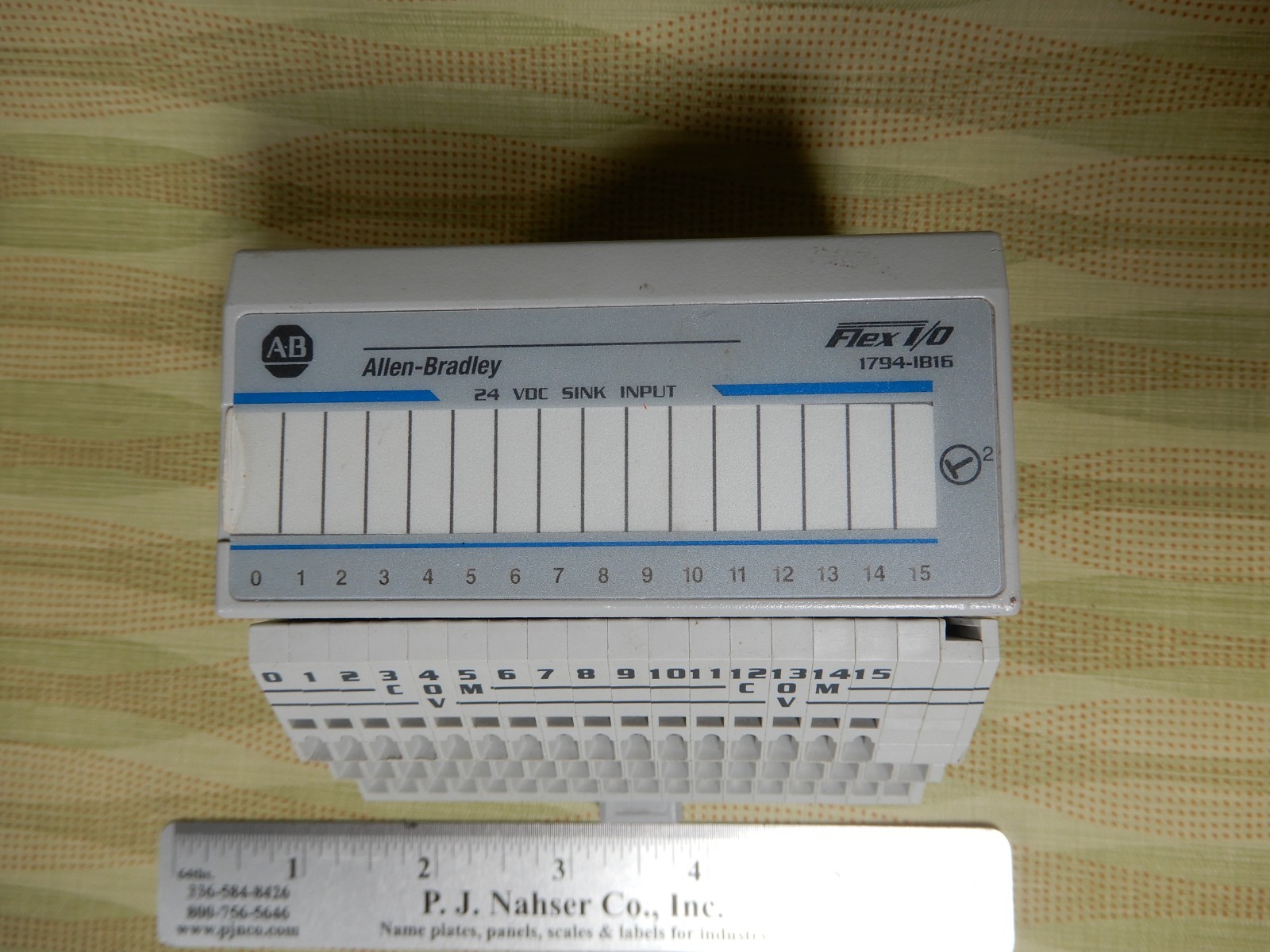 Allen-Bradley Flex I/O 1794-IB16 16 Point 24VDC Sink Input 1794-TB3S Base NOS BX