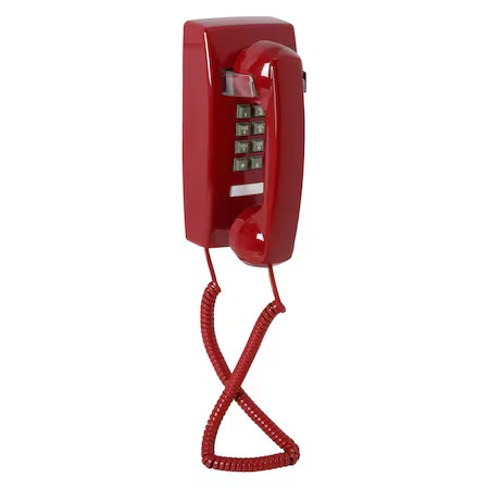 Standard Wall Phone, Red, T-25 Red W/O Mw
