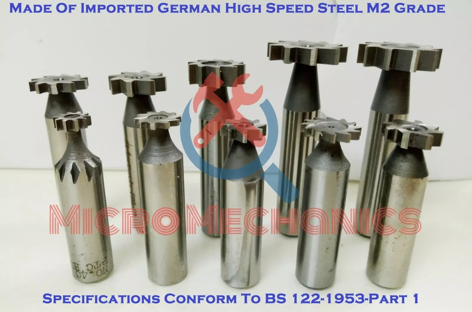 10 Pieces HSS Woodruff Key Cutters Set Made Of German Imported M2 Grade HSS Best