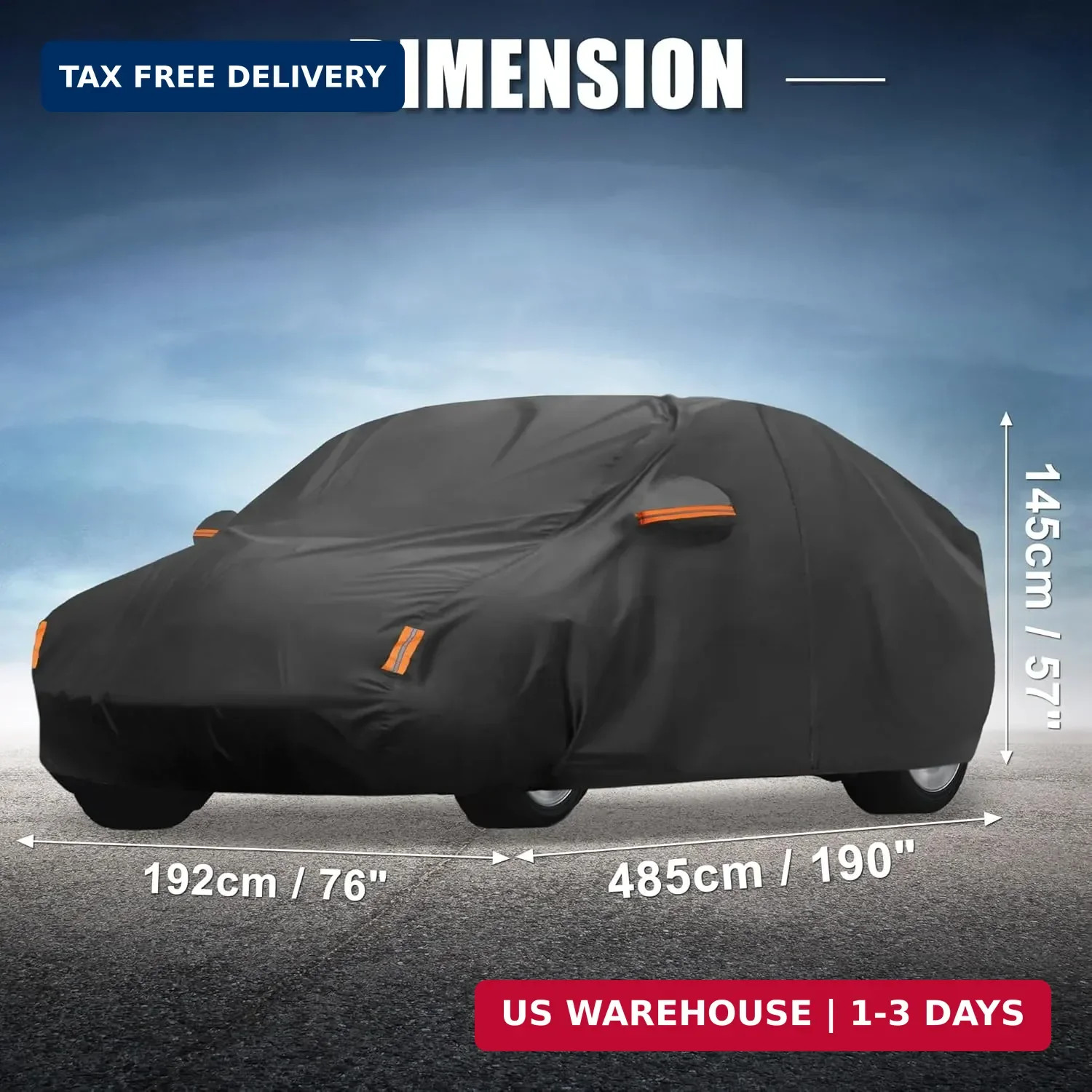 X AUTOHAUX Car Cover for Tesla Model Y 2020-2025 210D-PU Outdoor Full Car Cover