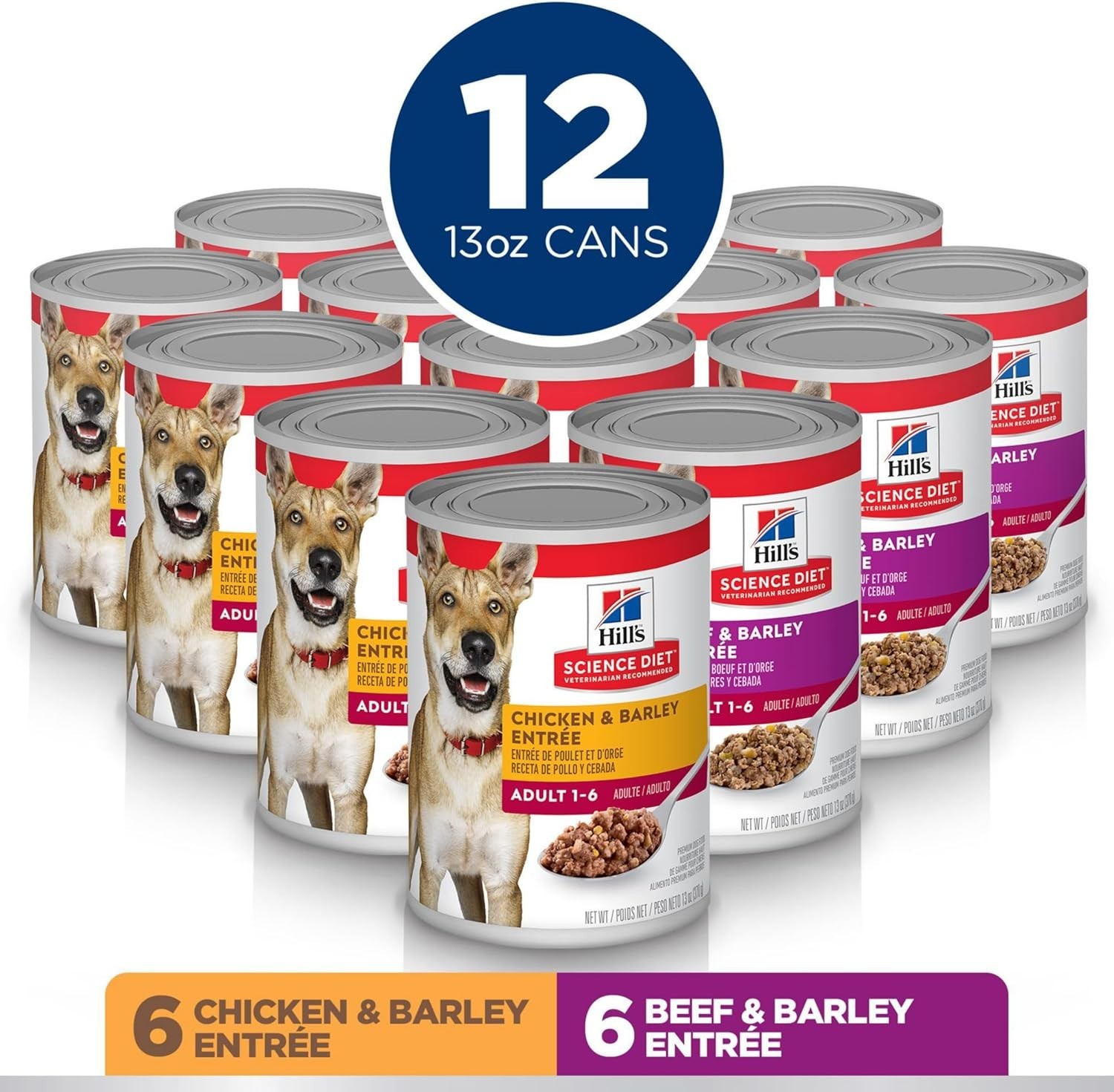 Hill’s Science Diet Chicken & Beef Wet Dog Food Variety 13oz 12ct