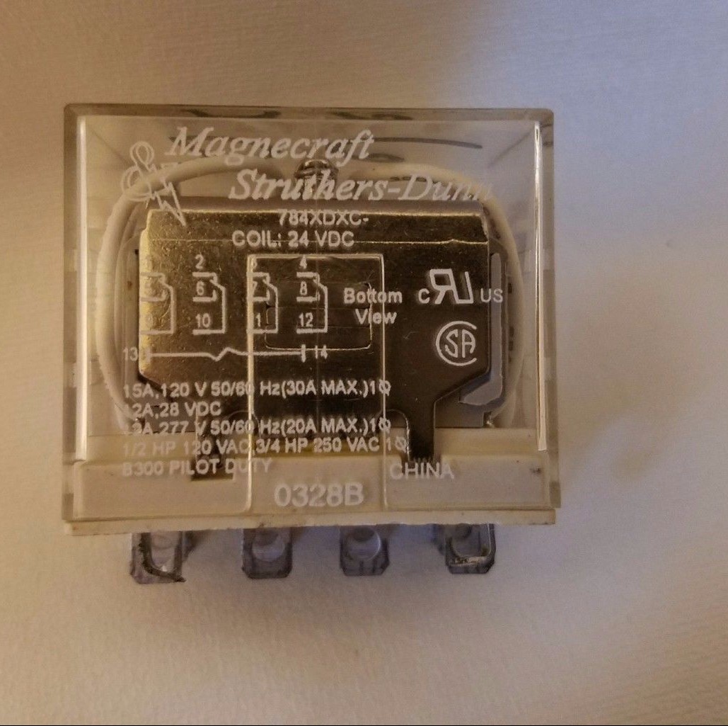 Struthers-Dunn Magnecraft 284XDXC Relay 24VDC Coil 24 VDC