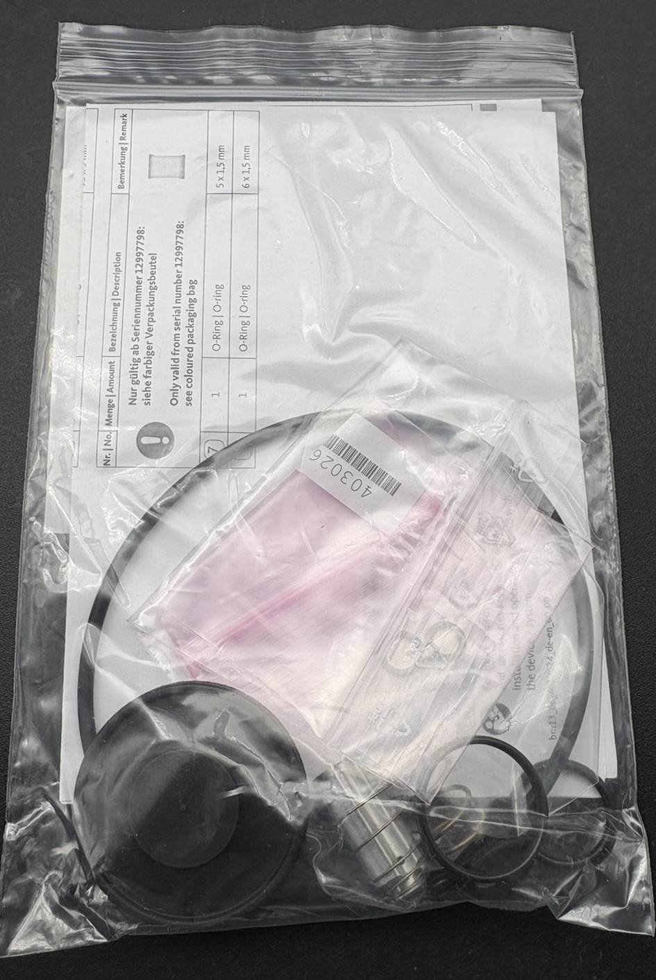 OEM Atlas Copco 2901063300 Wearing Part Set For EWD 330, 330C 2901-0633-00 *NEW*