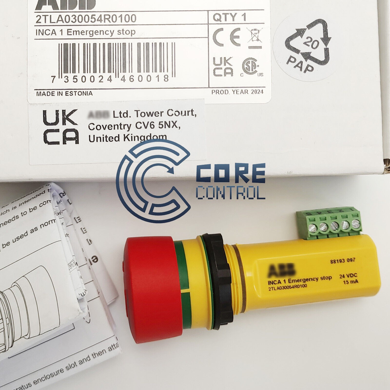 New 1Pcs ABB INCA 1 2TLA030054R0100 Emergency Stop Button