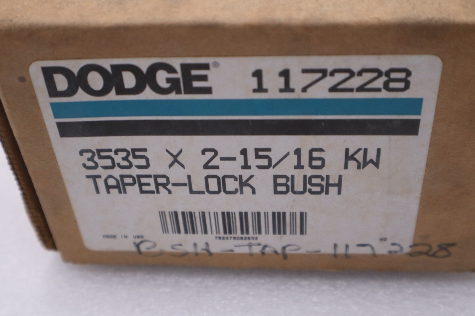 DODGE 117228 3535X2-15/16 KW TAPER LOCK BUSH – STOCK GF558