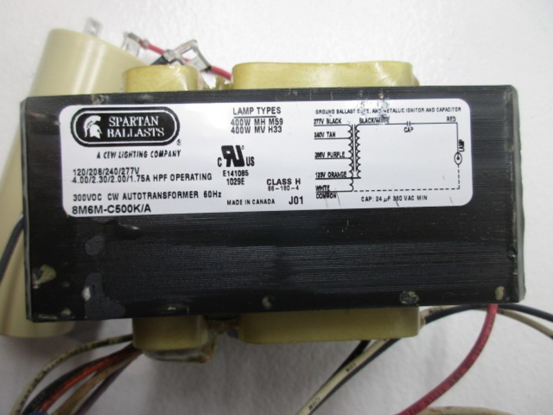 SPARTAN 8M6M-C500K/A BALLAST KIT 400W METAL HALIDE/MV NSMP