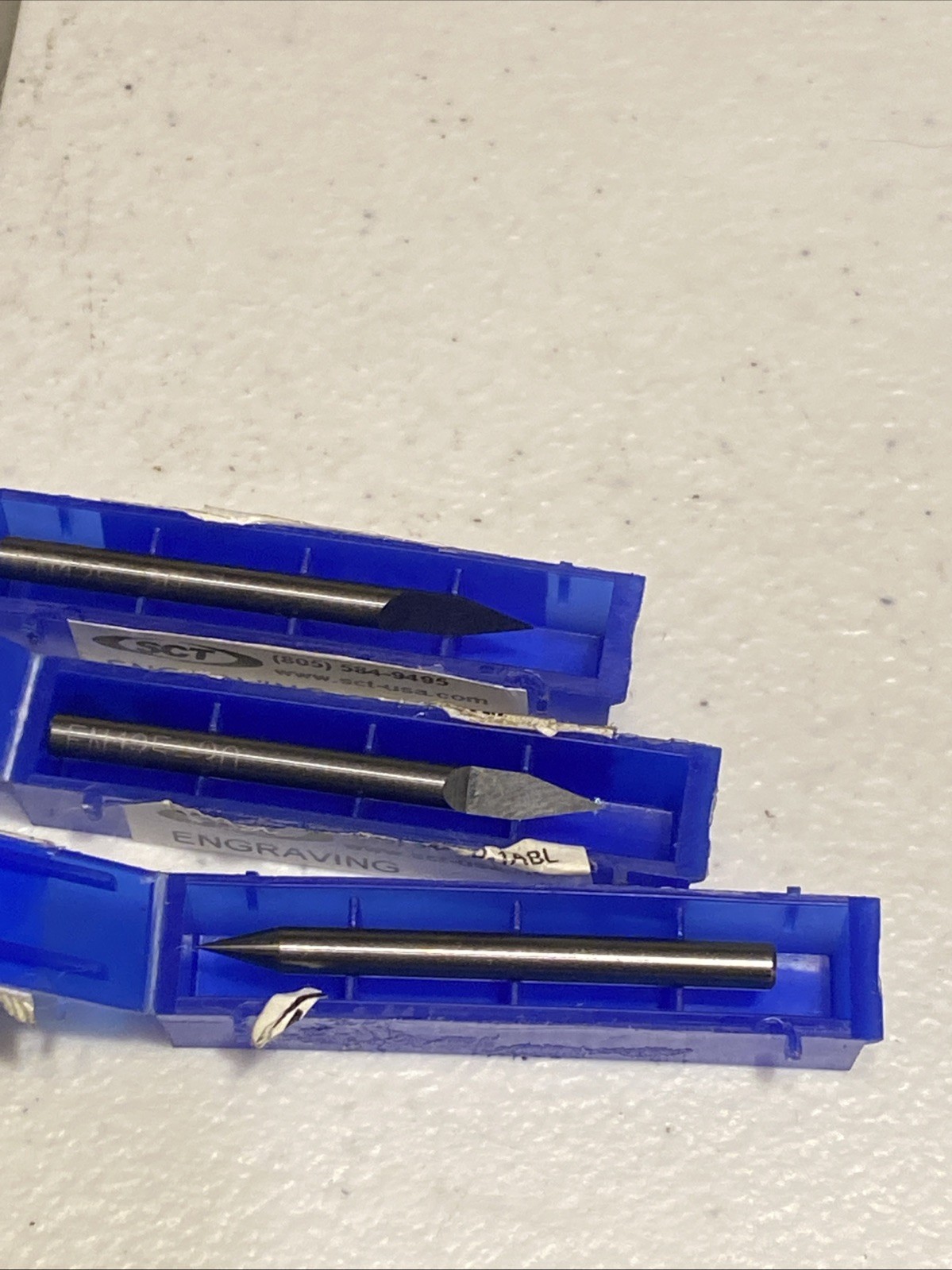 (3) Scientific Cutting EN125-30 Conical Point Engraving Cutters 30° 0.005″ (B13)