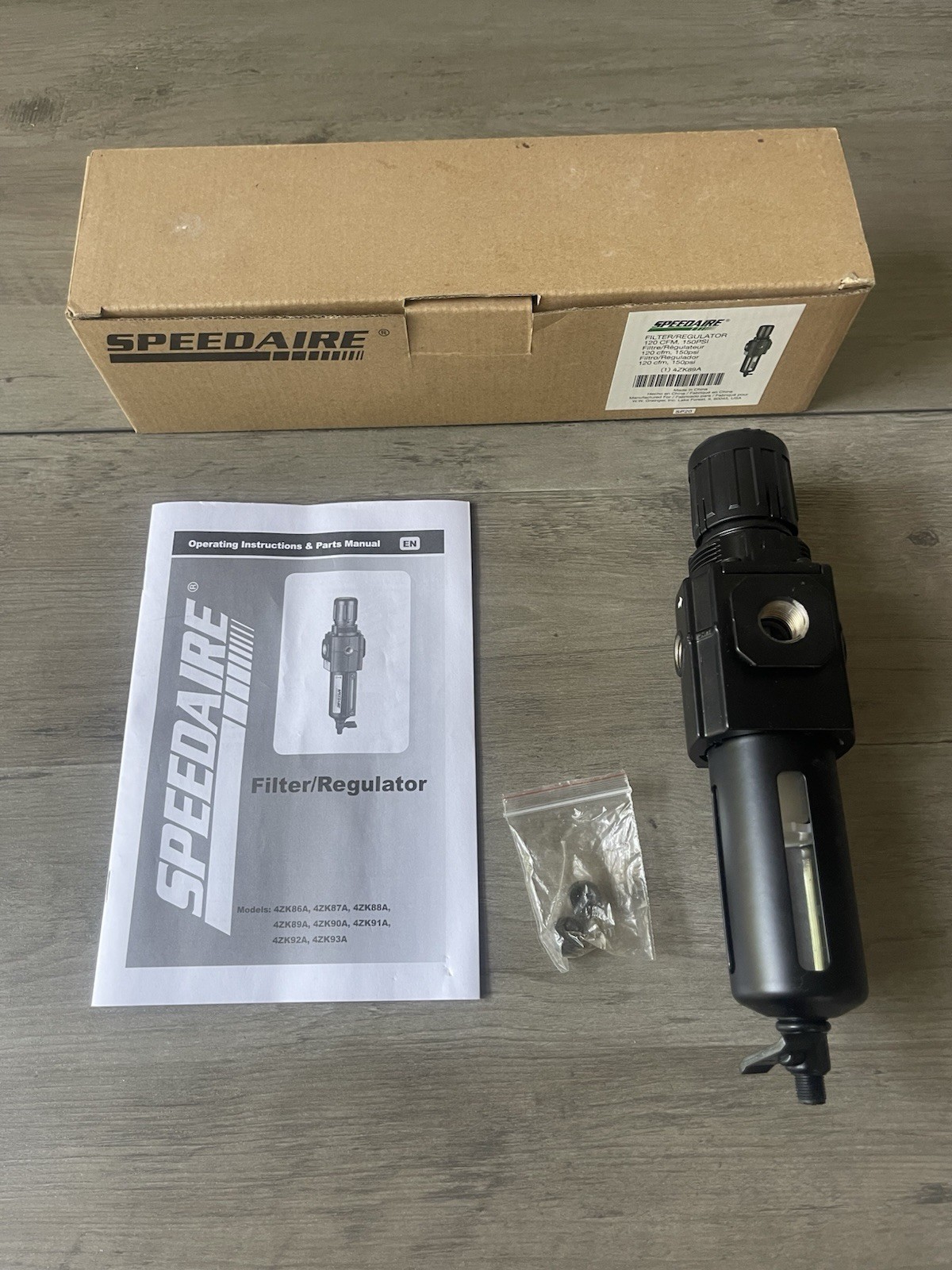 Speedaire 4Zk89 Filter/Regulator,120 Cfm, 150Psi