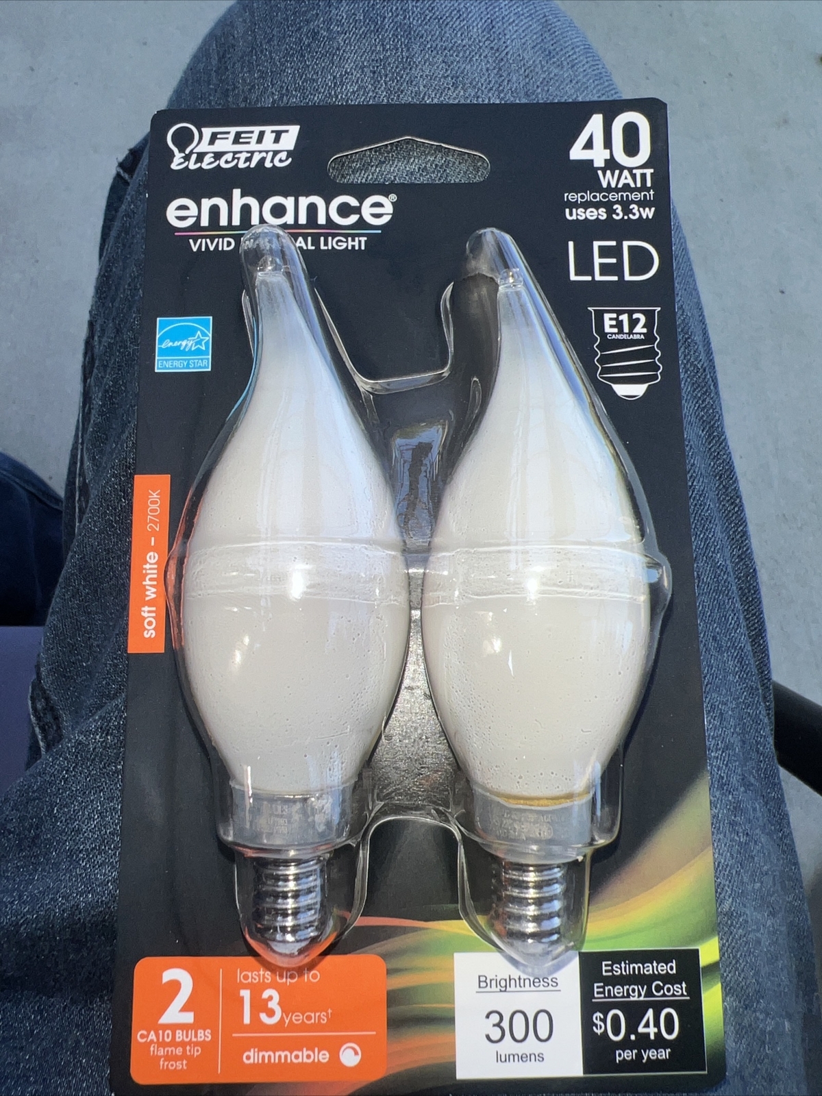 FEIT ELECTRIC BPCFF40/927CA/FIL BPCFF40927CAFIL/2/RP40W LED Bulb