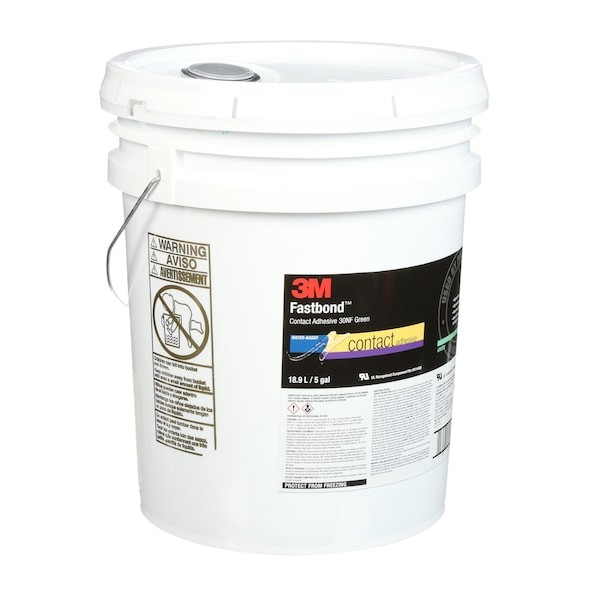 3M 21187 Contact Cement, 30Nf Series, Green, 5 Gal, Pail