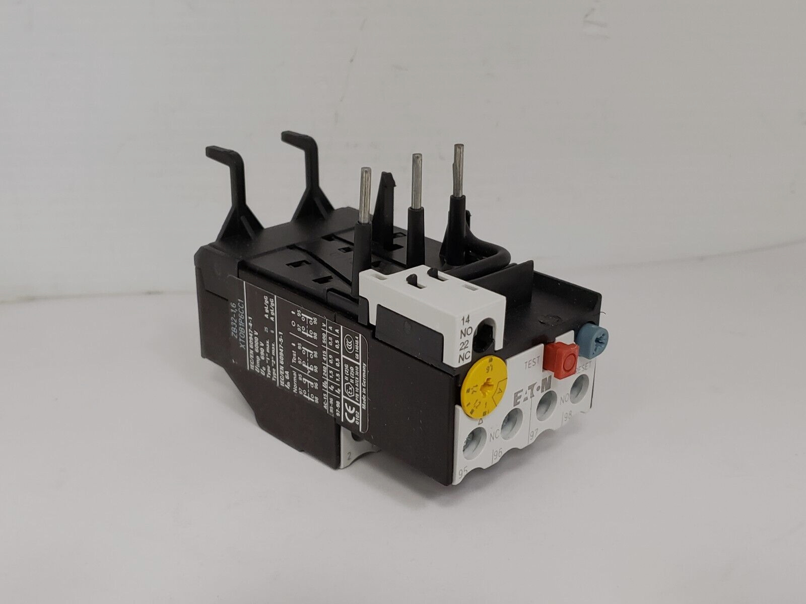 EATON ZB32-1,6 XTOB1P6CC1 THERMAL OVERLOAD RELAY 1-1.6A 3 POLE 1NO 1NC NIB