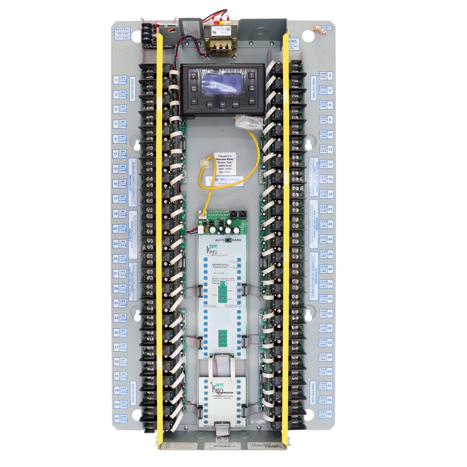LC&D GR2448-INT-48NCL-DTC-DV LIGHTING CONTROL PANEL INTERIOR, 48-RELAY, 120/277V