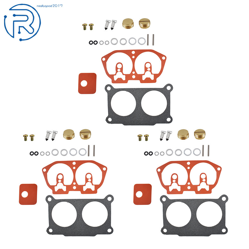3× Carburetor Rebuild Kit 150 175 200 225 HP 86-95 For Outboard V-6 For Yamaha
