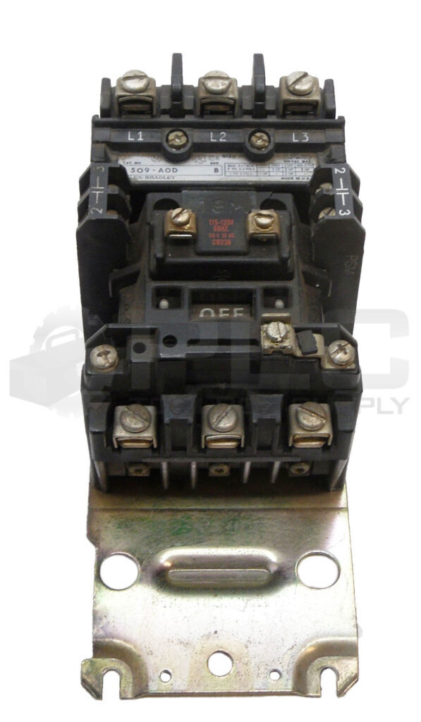 ALLEN BRADLEY 509-AOD /B CONTACTOR W/ CB236 W/ 595-A /B AUXILIARY W/ 595-A /C