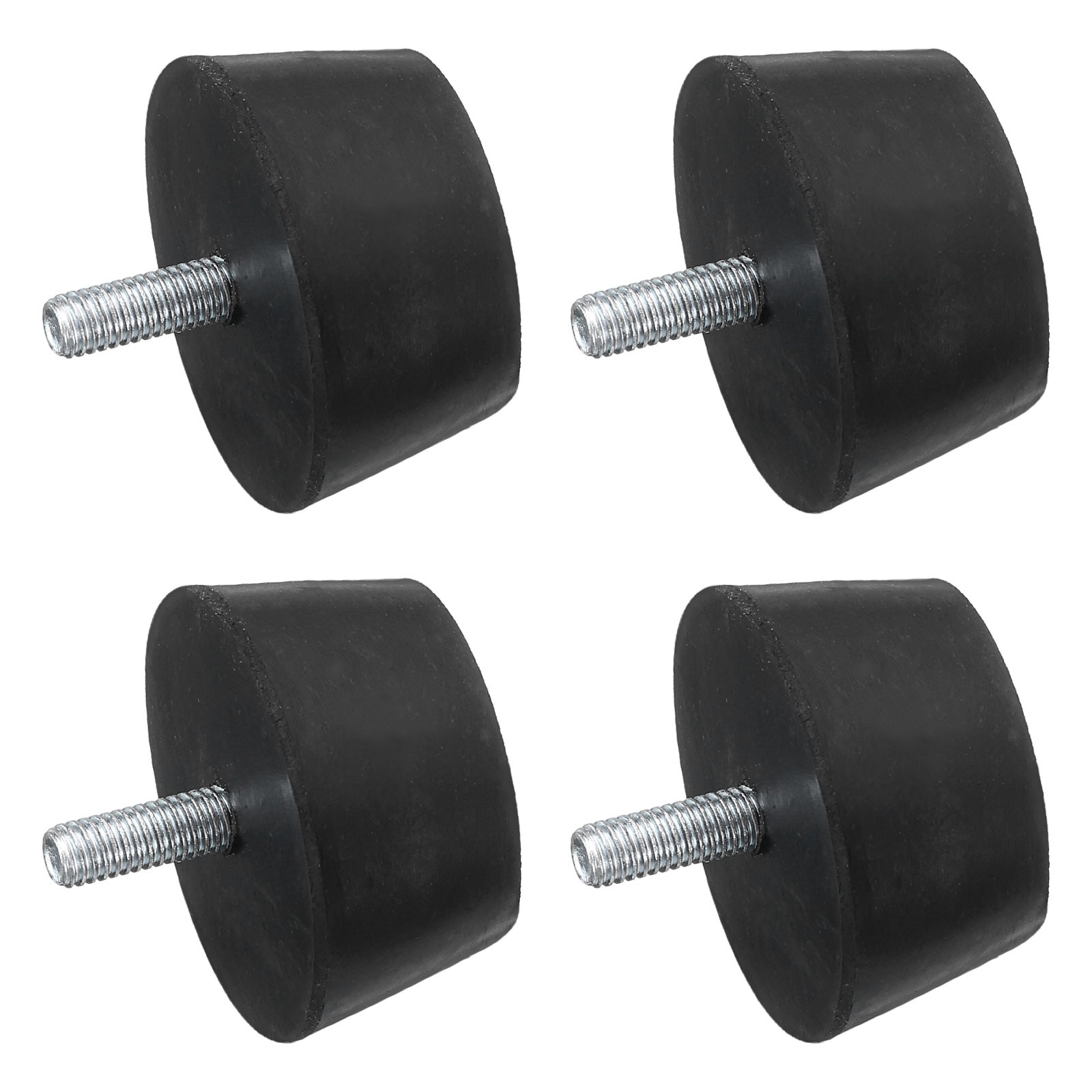 4Pcs Thread Levelling Feet, 1.5″x0.79″ with M6x15mm Studs, Black