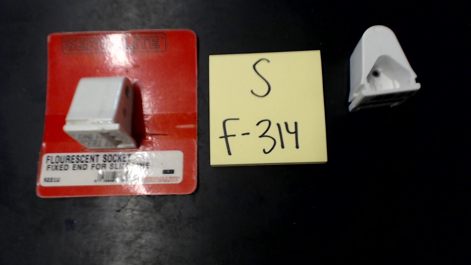 Fluorescent Socket Fixed End For Slim Line Lot of 2 (9221U)