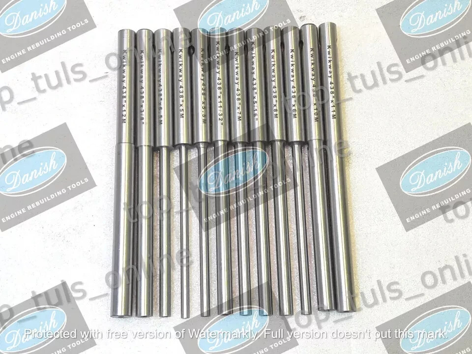 14x KWIK-WAY VALVE GUIDE PILOTS 0.437″ TOP 4.5 to 12 m 5/16-11/32-3/8-7/16