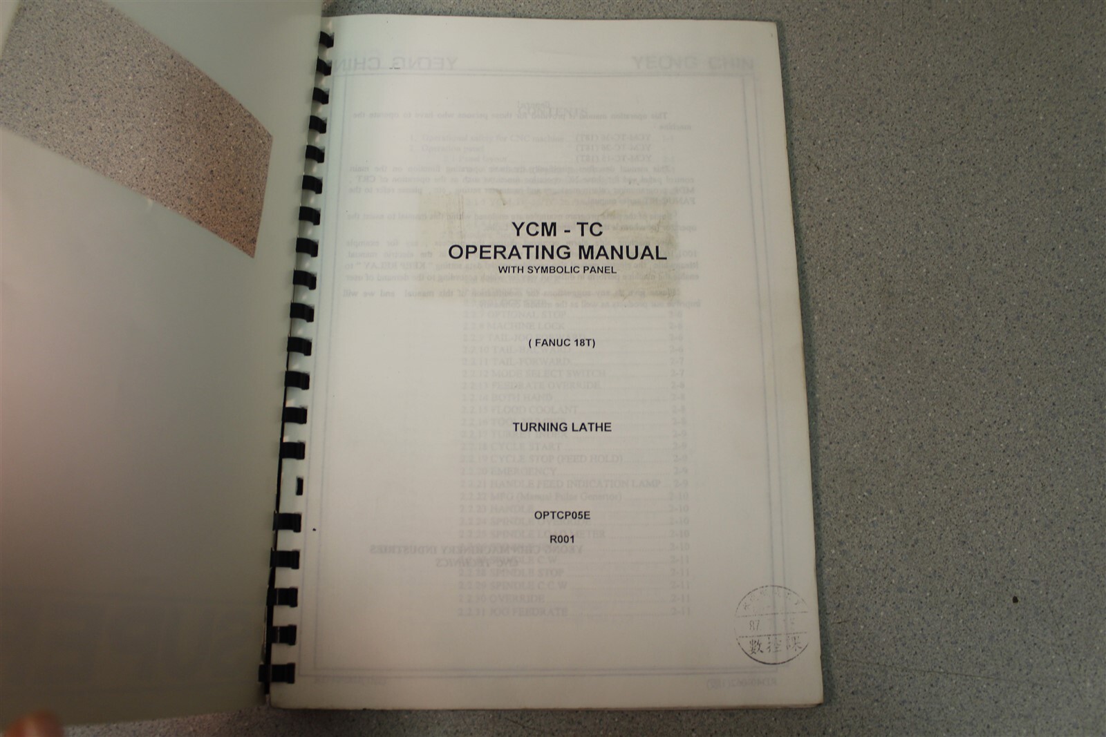 Supermax YCM-TC Operating Manual with Symbolic Panel Fanuc 18T *FREE SHIPPING*