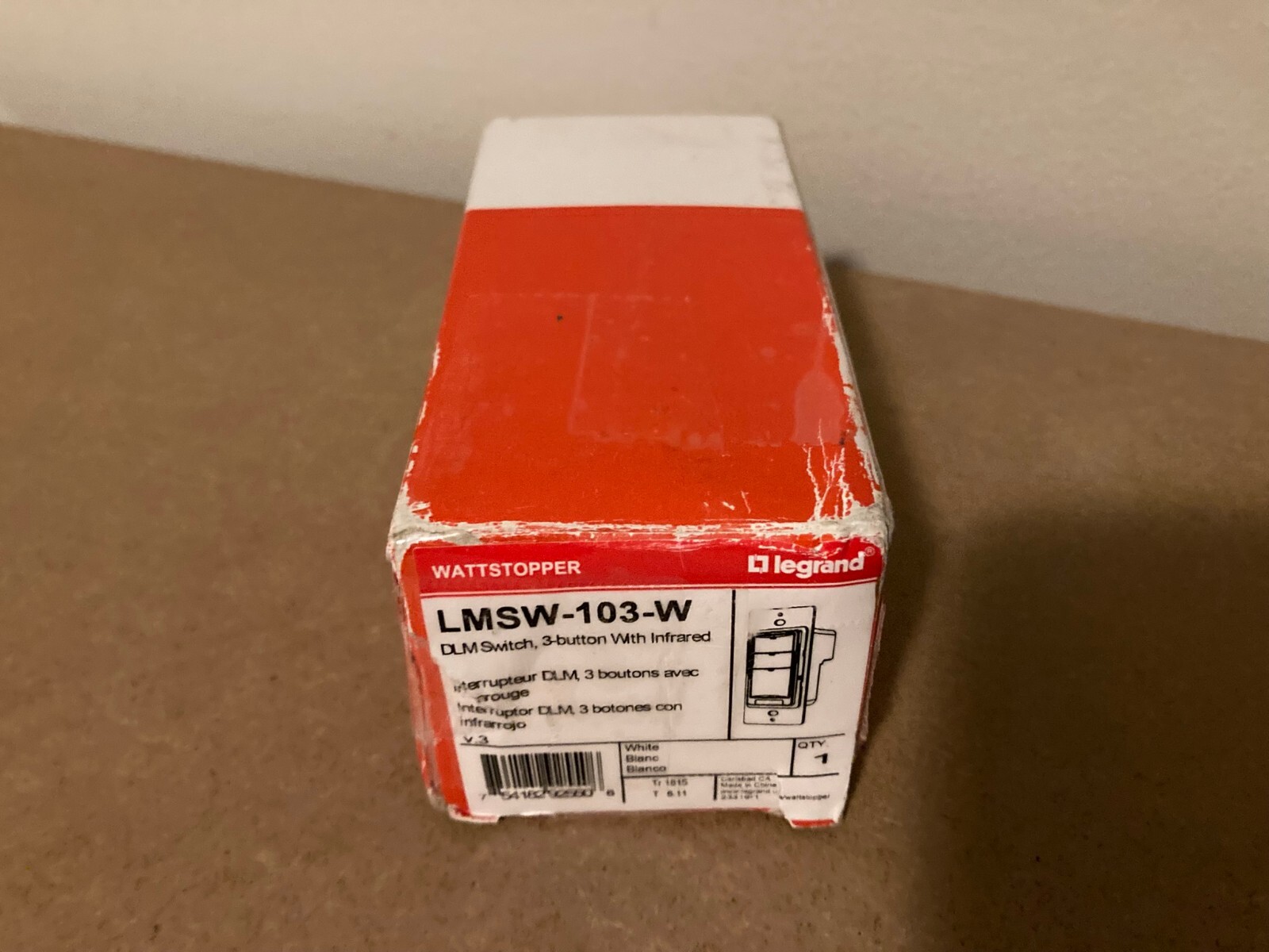 LMSW-103-W Wattstopper Digital Switch, 3-button w/ infrared