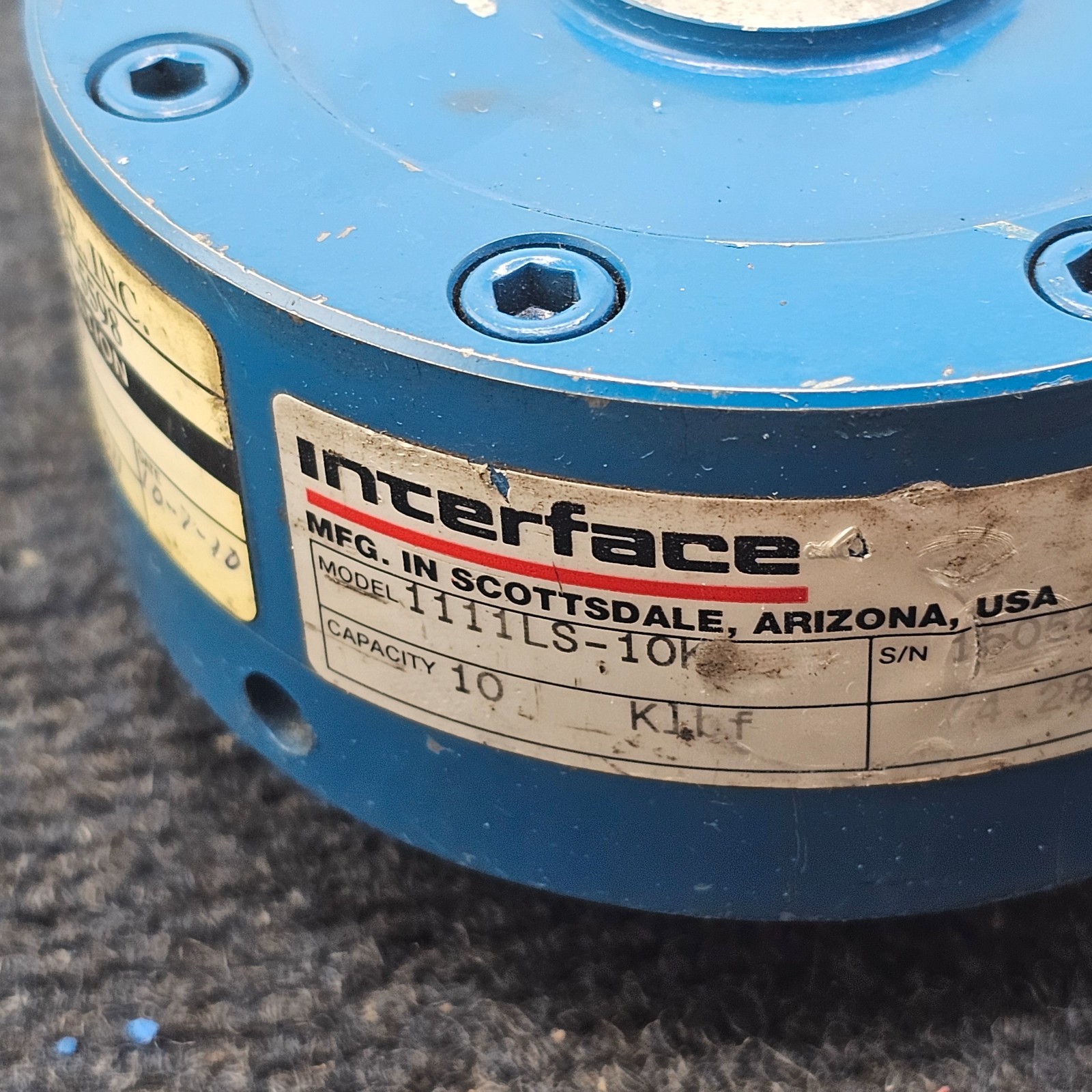 Interface Load Cell 1111LS-10K Capacity 10 KLBF Blue