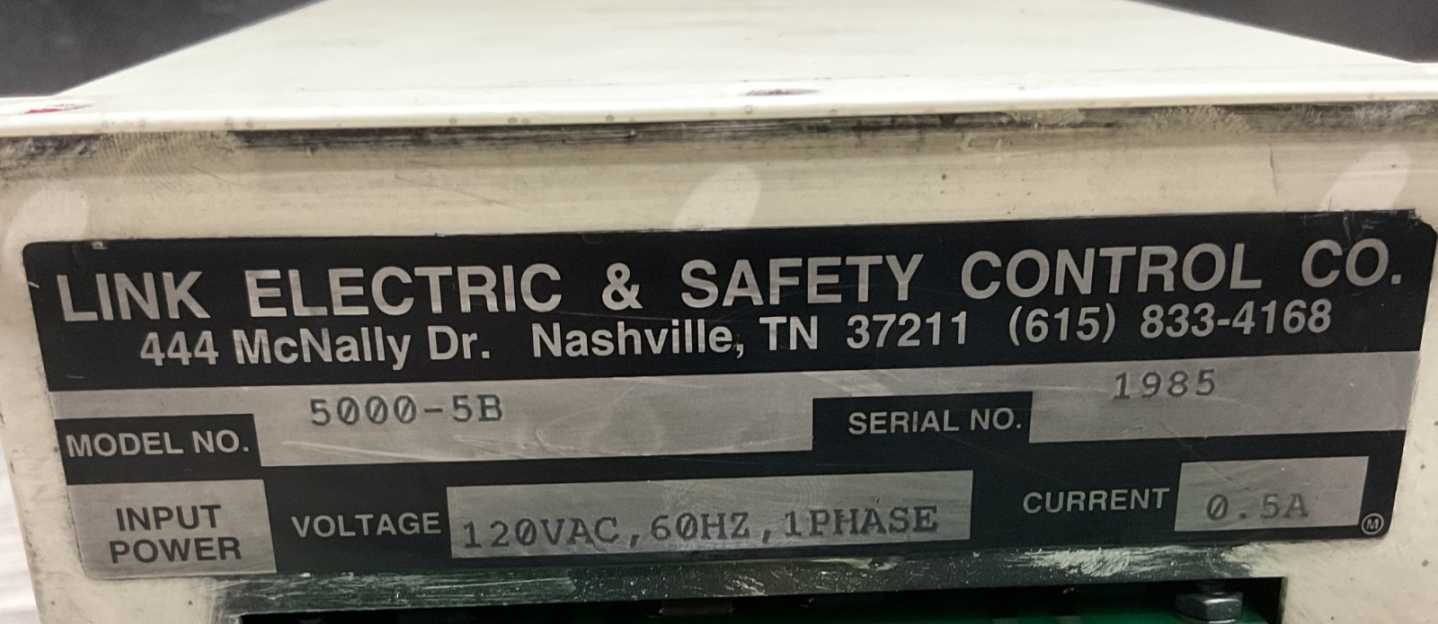 LINK ELECTRIC RELAY MODULE BOARD MODEL #5000-5B SERIAL#3667 #303A24PR2