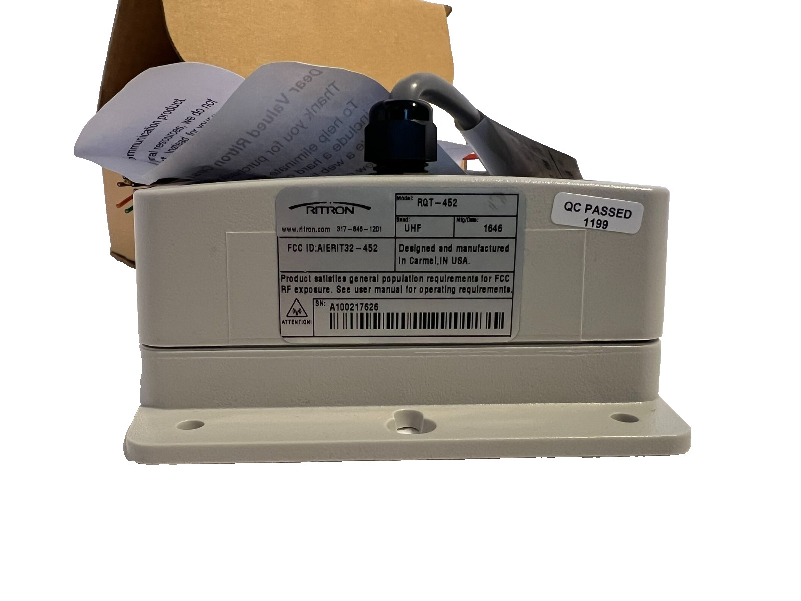 Ritron RQT-452 Quick Talk UHF 2w