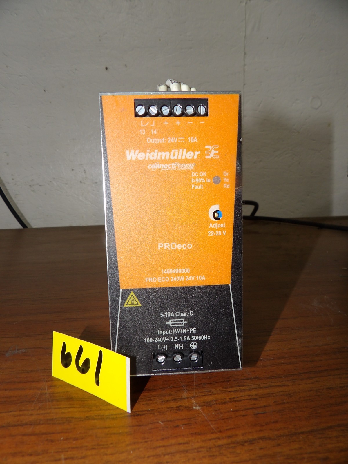 WEIDMULLER RAIL POWER SUPPLY PRO ECO 1459490000
