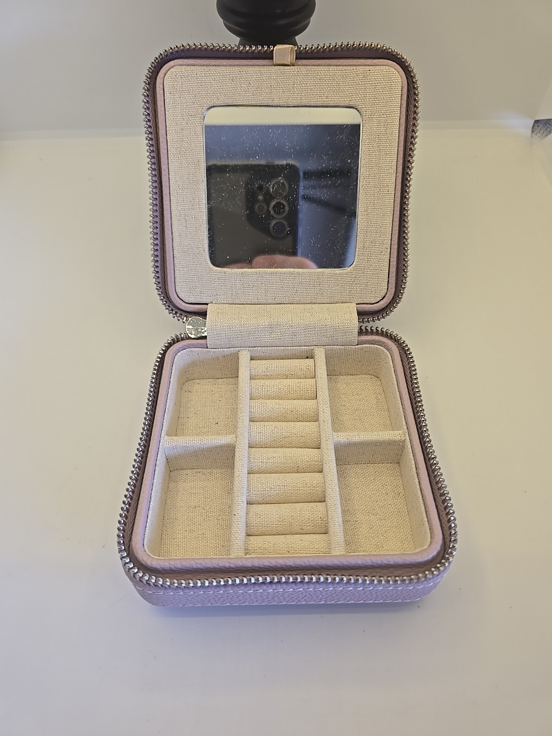 Mark & Graham – Small Travel Pebbled Leather Jewelry Case – NO Monogram **NEW**