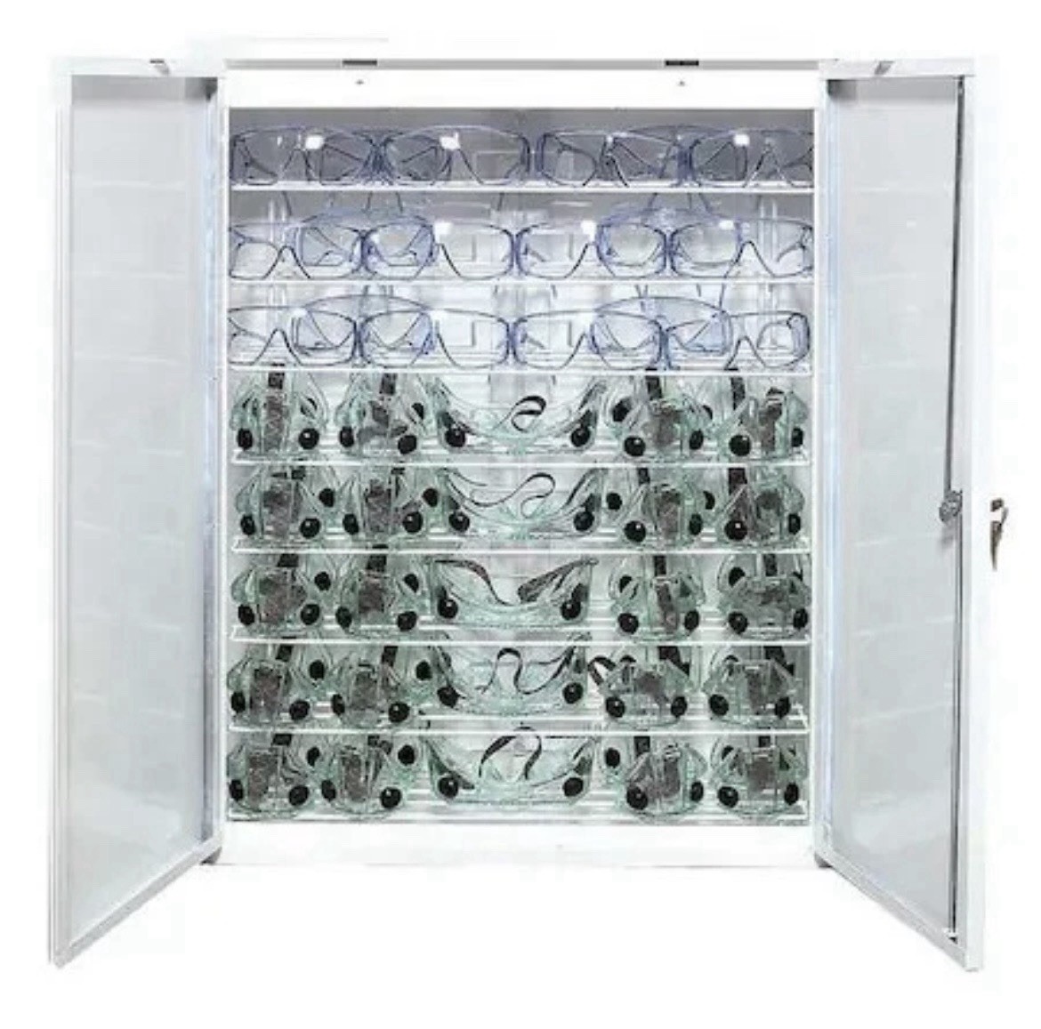 Sellstrom S90494 Eyewear Germicidal Cabinet, Case With Door, Steel, NEW In Box