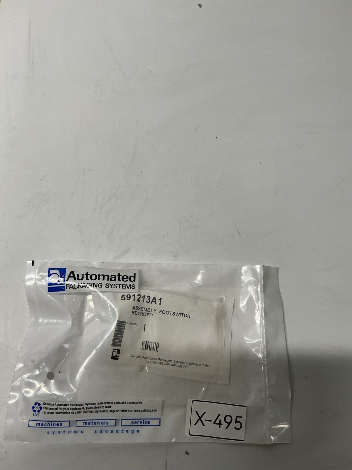 Automated Packaging Systems 591213A1 Footswitch Retrofit Assembly X-495